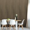 Ejoy Acoustic Slat Wood Wall Cladding Panel With Real Wood Skin Veneer, 94.5in x 24in x 0.8in ACPRW005-GreyOak